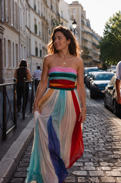 Robe Longue Bustier Dos Nu — Esprit Vacances
