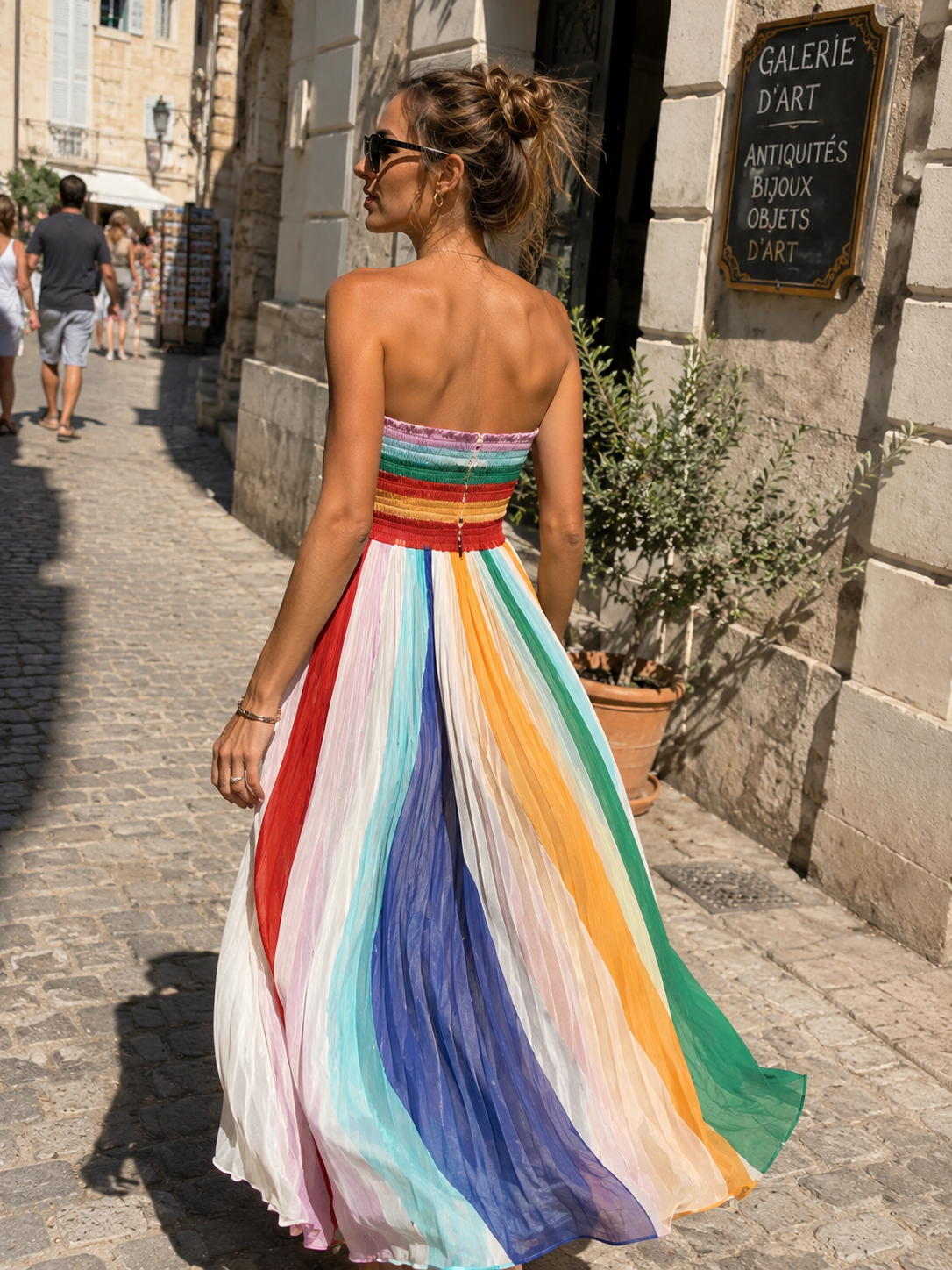 Robe Longue Bustier Dos Nu — Esprit Vacances