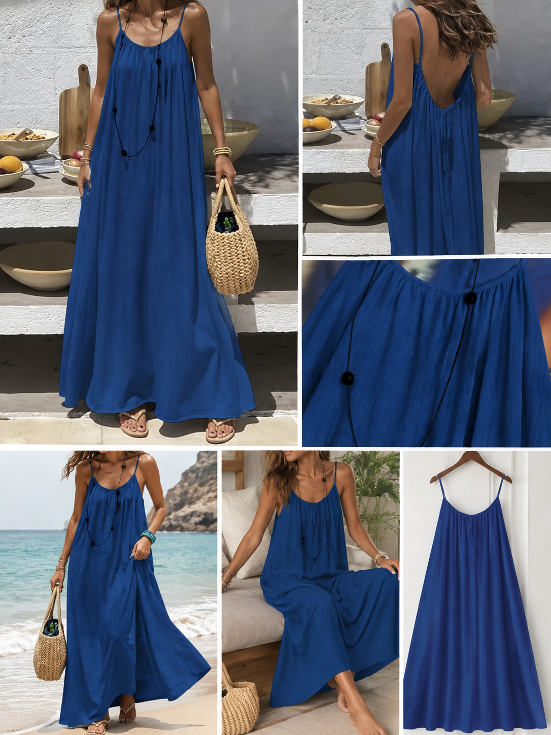 Robe Longue Bretelles Fines Dos Nu — Loungewear