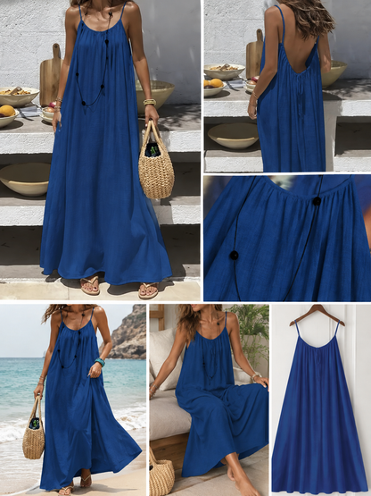 Robe Longue Bretelles Fines Dos Nu — Loungewear