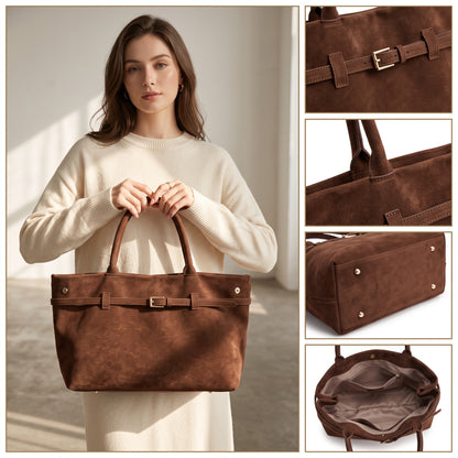 Sac Tote Suède Grande Capacité