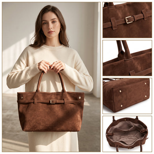 Sac Tote Suède Grande Capacité