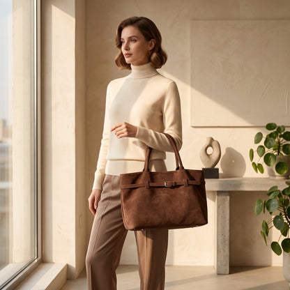 Sac Tote Suède Grande Capacité